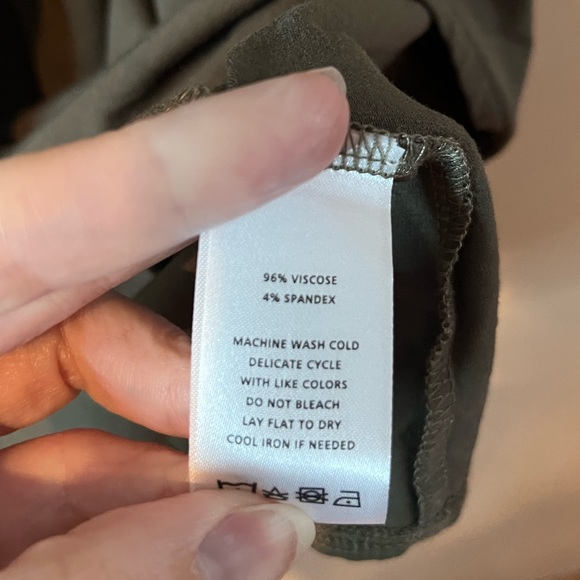 Anthropologie Lilla P Olive Green Swing Tank Midi Dress EUC - Picture 3 of 5